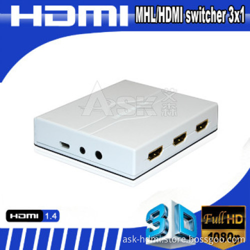 3 way MHL switcher to HDMI adapter